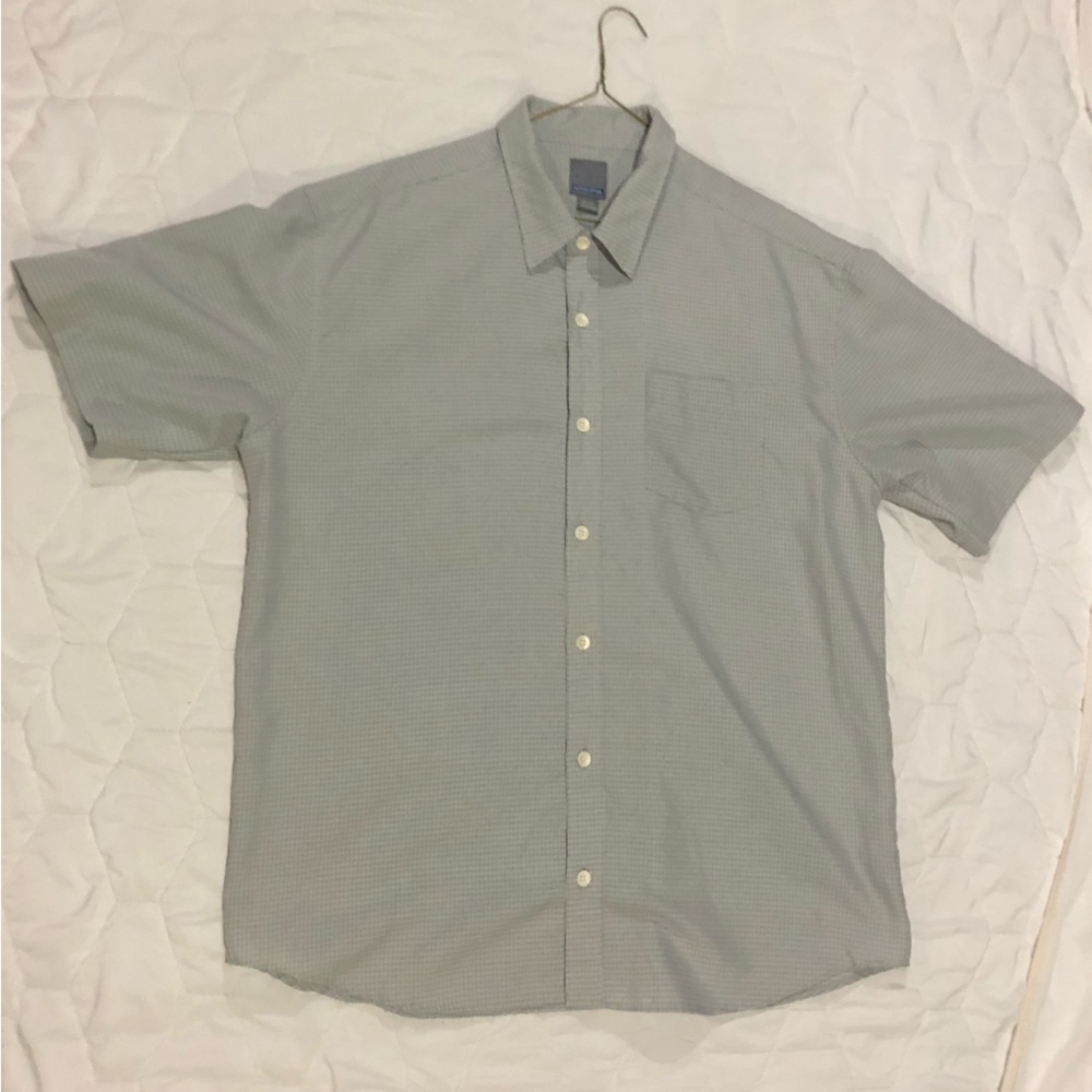 Grey Quicksilver Short Sleeve Button Up